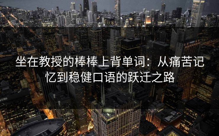 坐在教授的棒棒上背单词：从痛苦记忆到稳健口语的跃迁之路